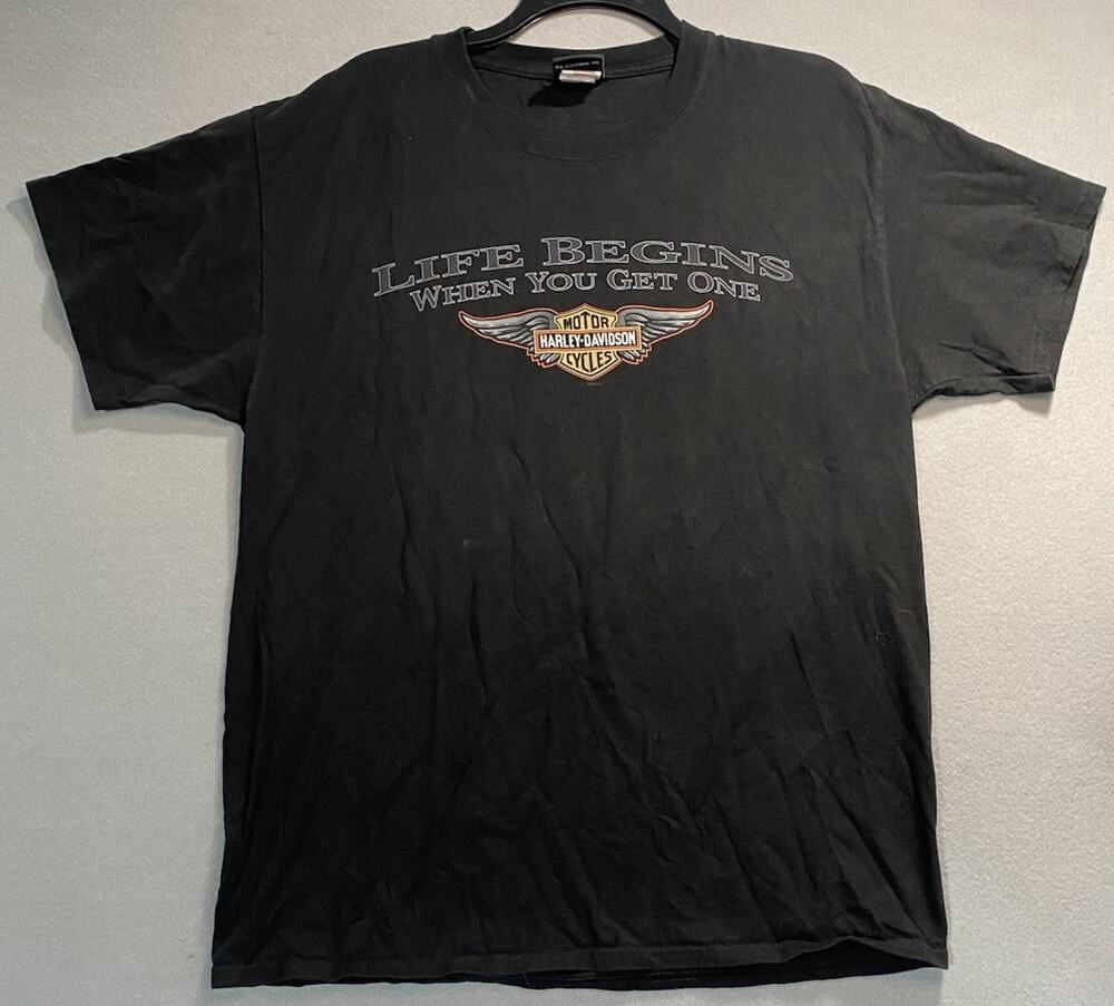 Harley Davidson T Shirt Black Large L Louisville KY Bluegrass